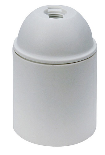 Portalampada E27 Liscio Bianco